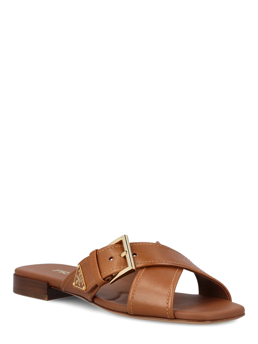 Prada Sandals Leather Brown