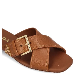 Prada Sandals Leather Brown