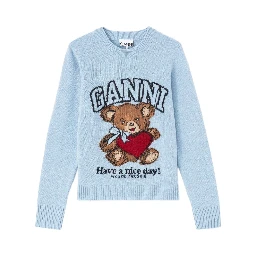 GANNI Sweaters Clear Blue