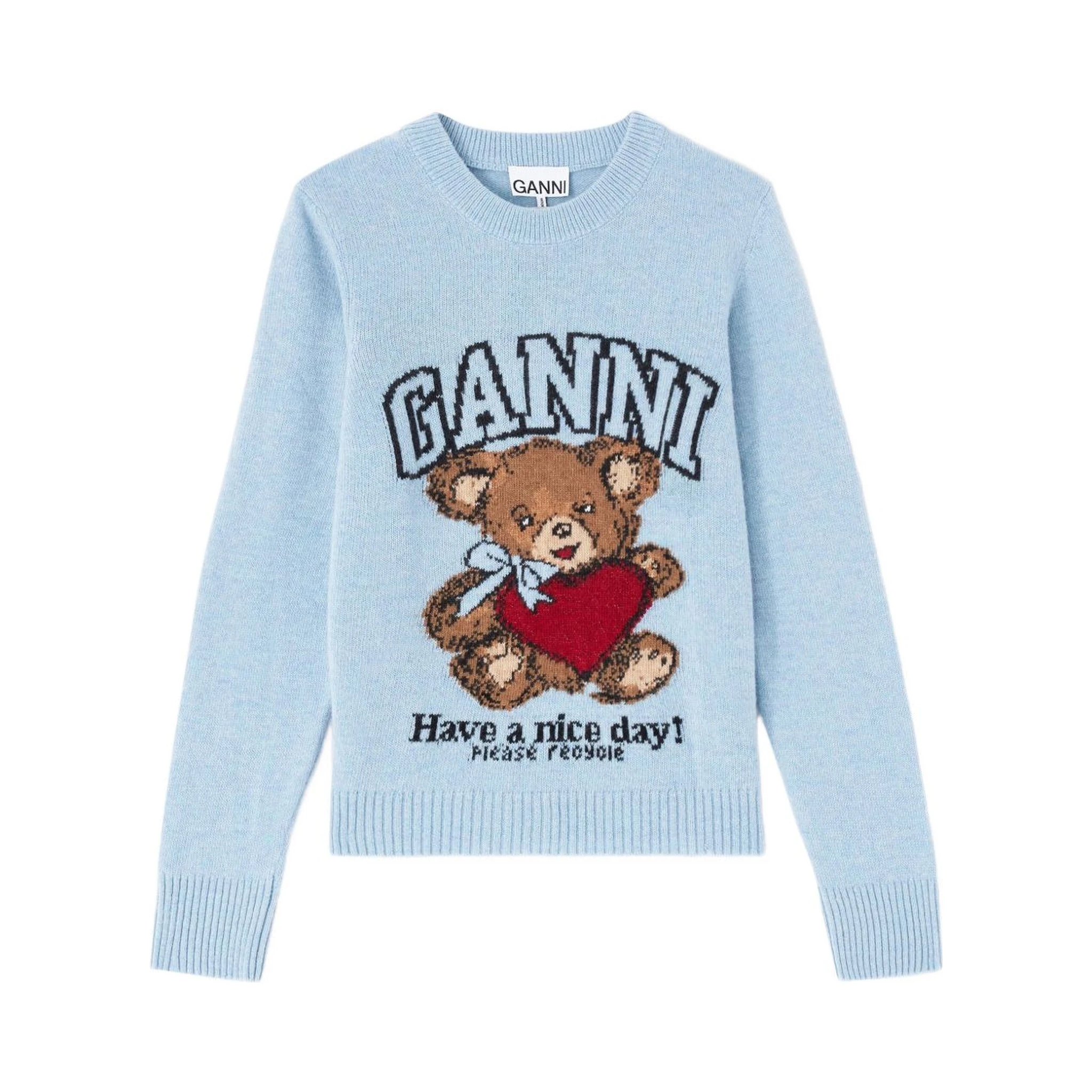GANNI Sweaters Clear Blue