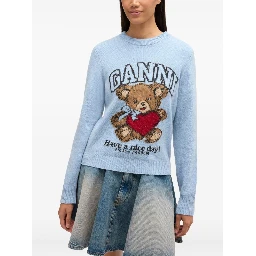 GANNI Sweaters Clear Blue