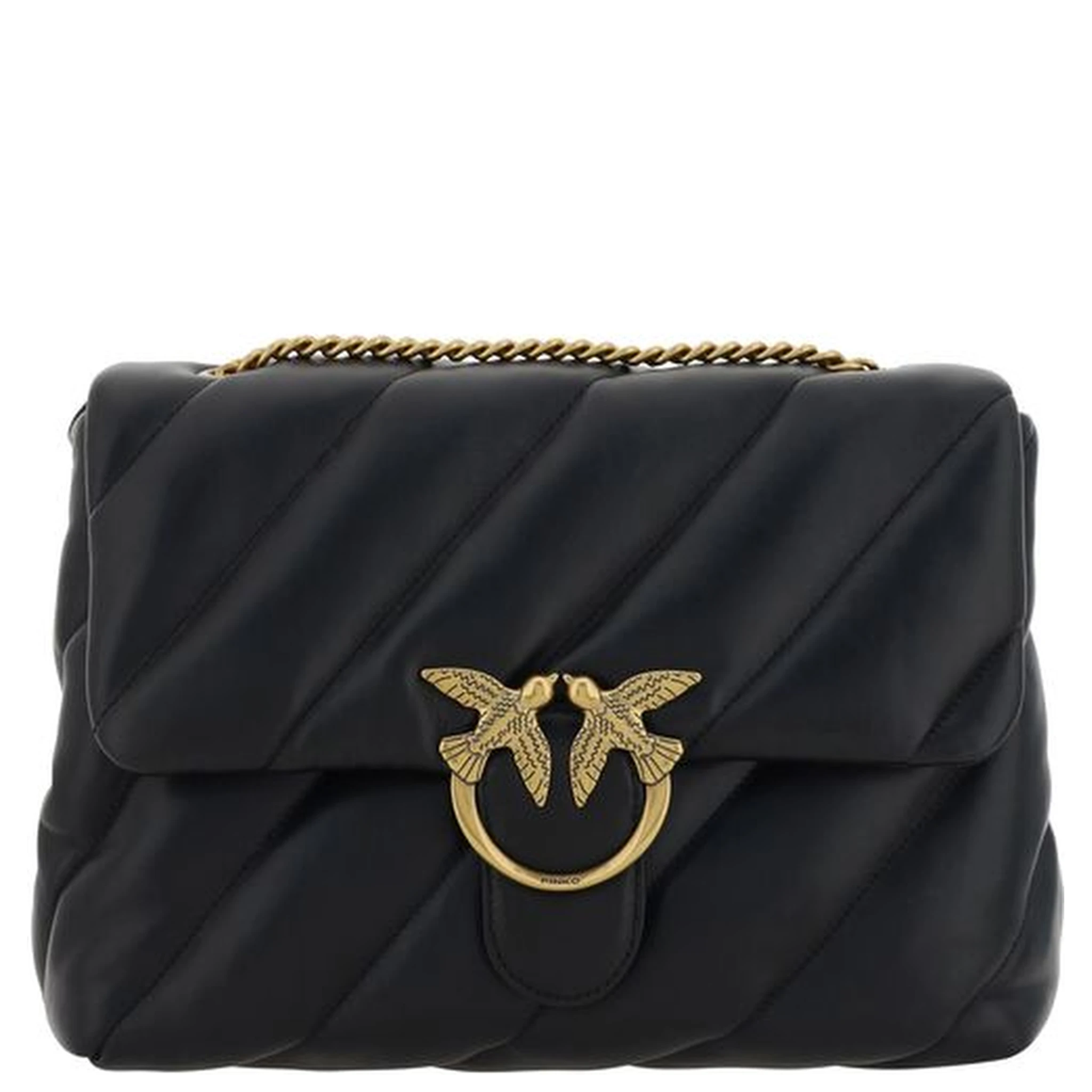 Black Leather Shoulder Bag