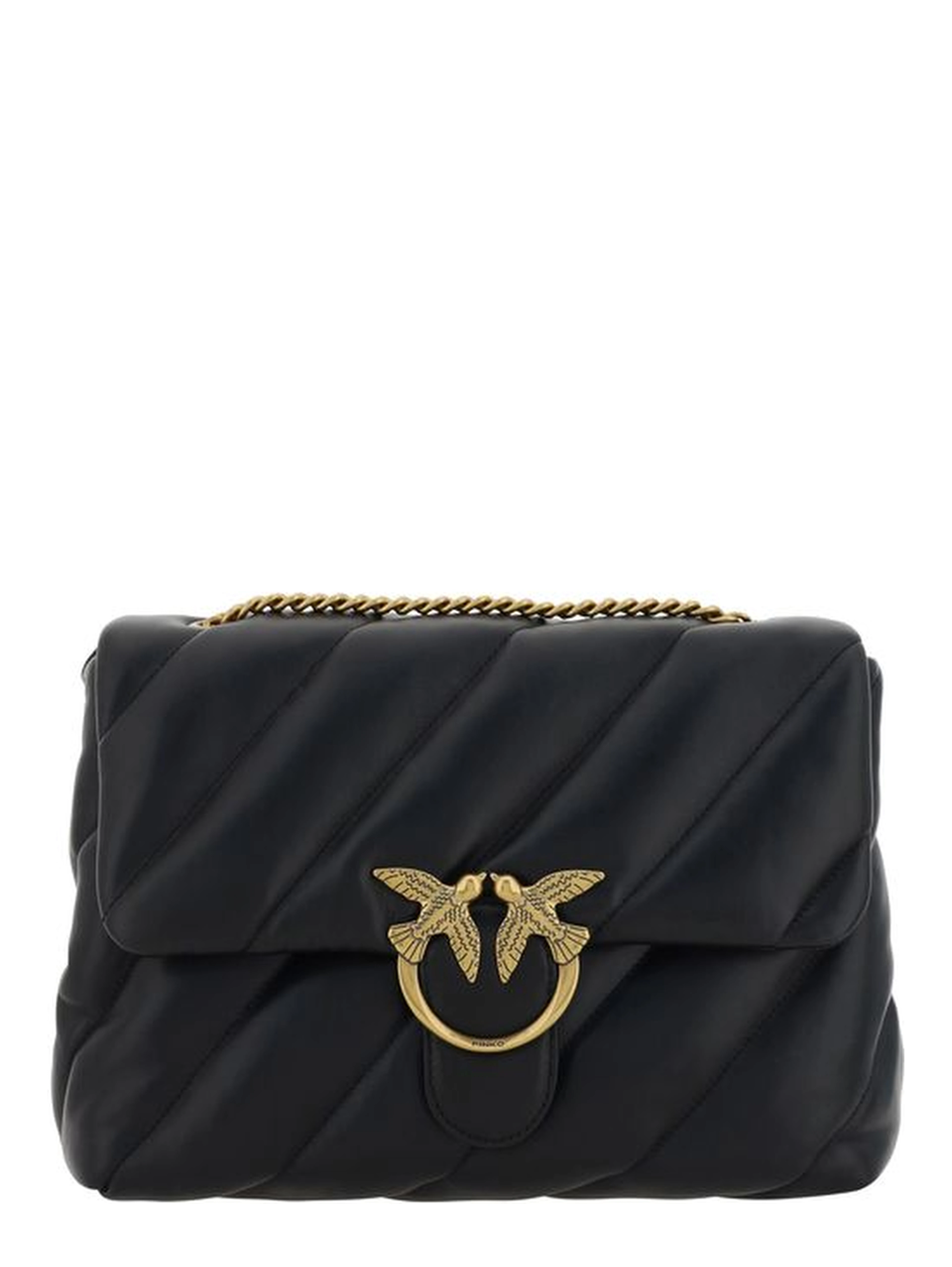 Black Leather Shoulder Bag