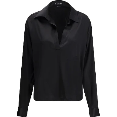 Black Silk Polo Shirt