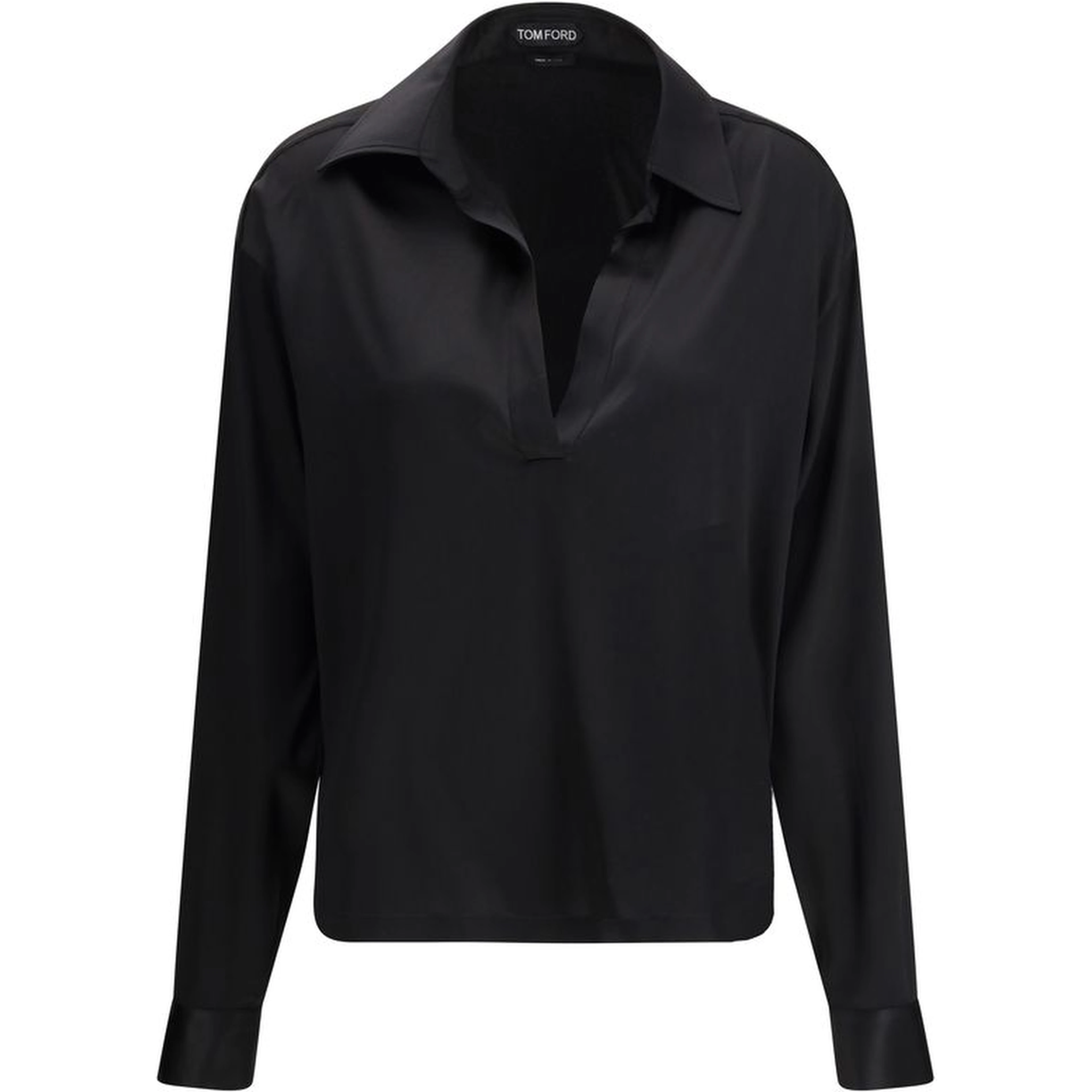 Black Silk Polo Shirt