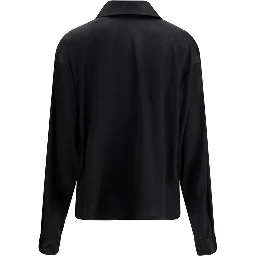 Black Silk Polo Shirt