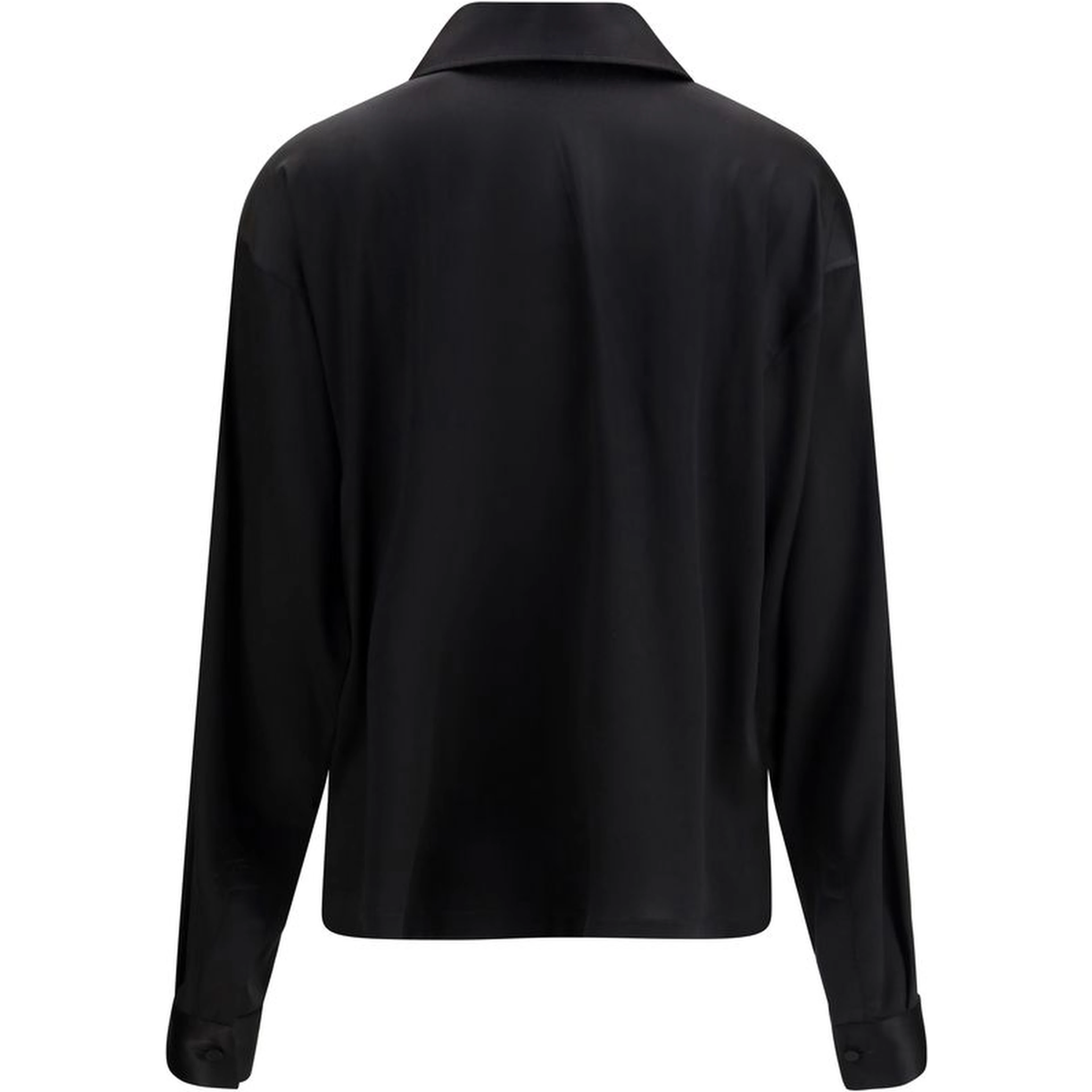 Black Silk Polo Shirt