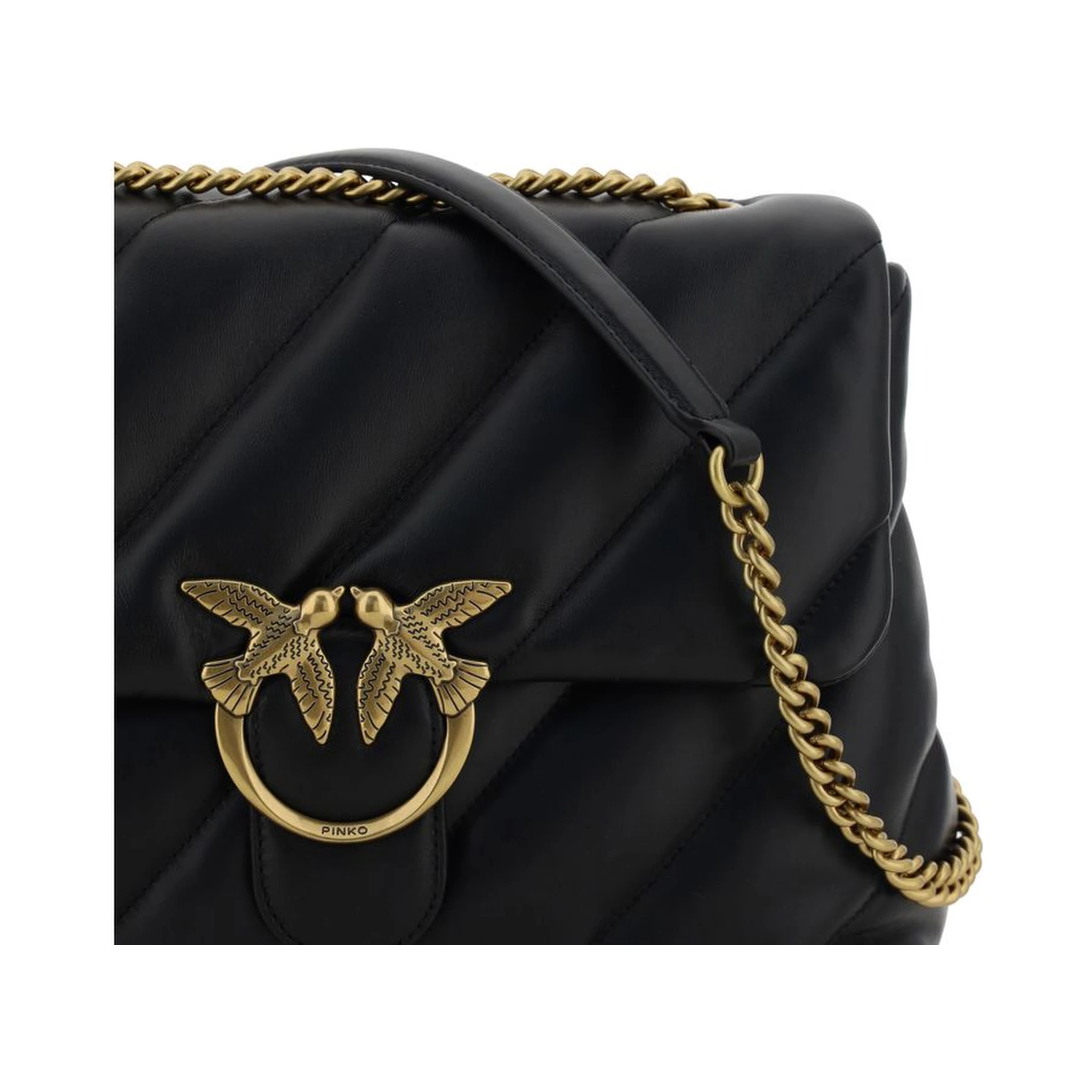 Black Leather Shoulder Bag
