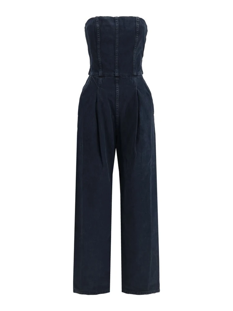 Blue Cotton Jumpsuit