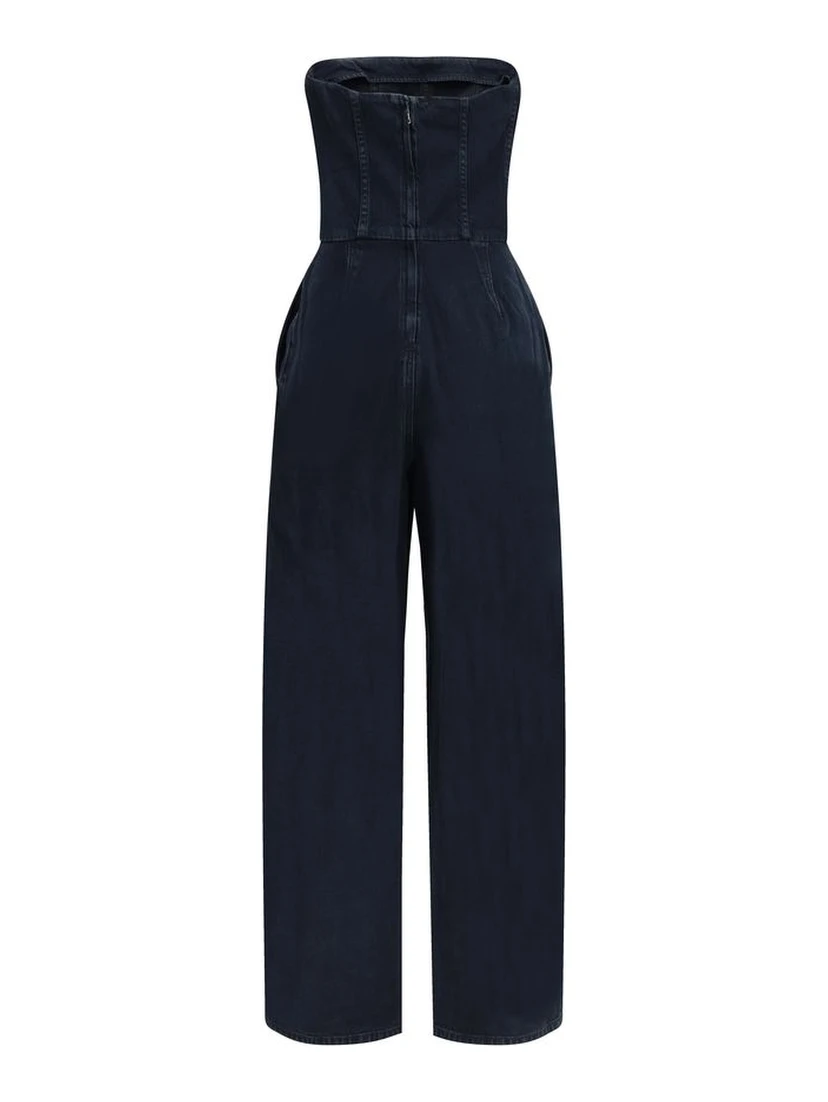 Blue Cotton Jumpsuit