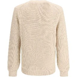 Beige Fleece Wool Sweatshirt