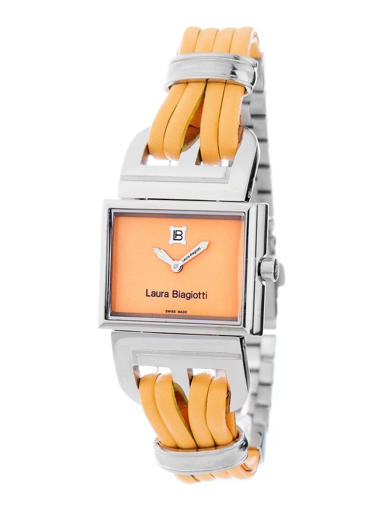 Orange Leather Lining Dress Watch