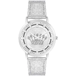 Silver Plastic Dress Watch