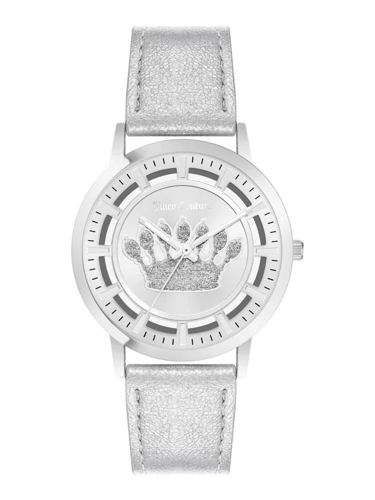 Silver Plastic Dress Watch
