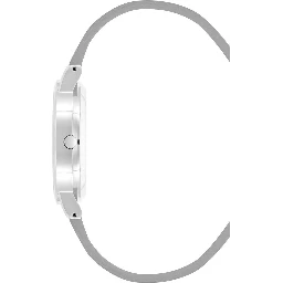 Silver Plastic Dress Watch