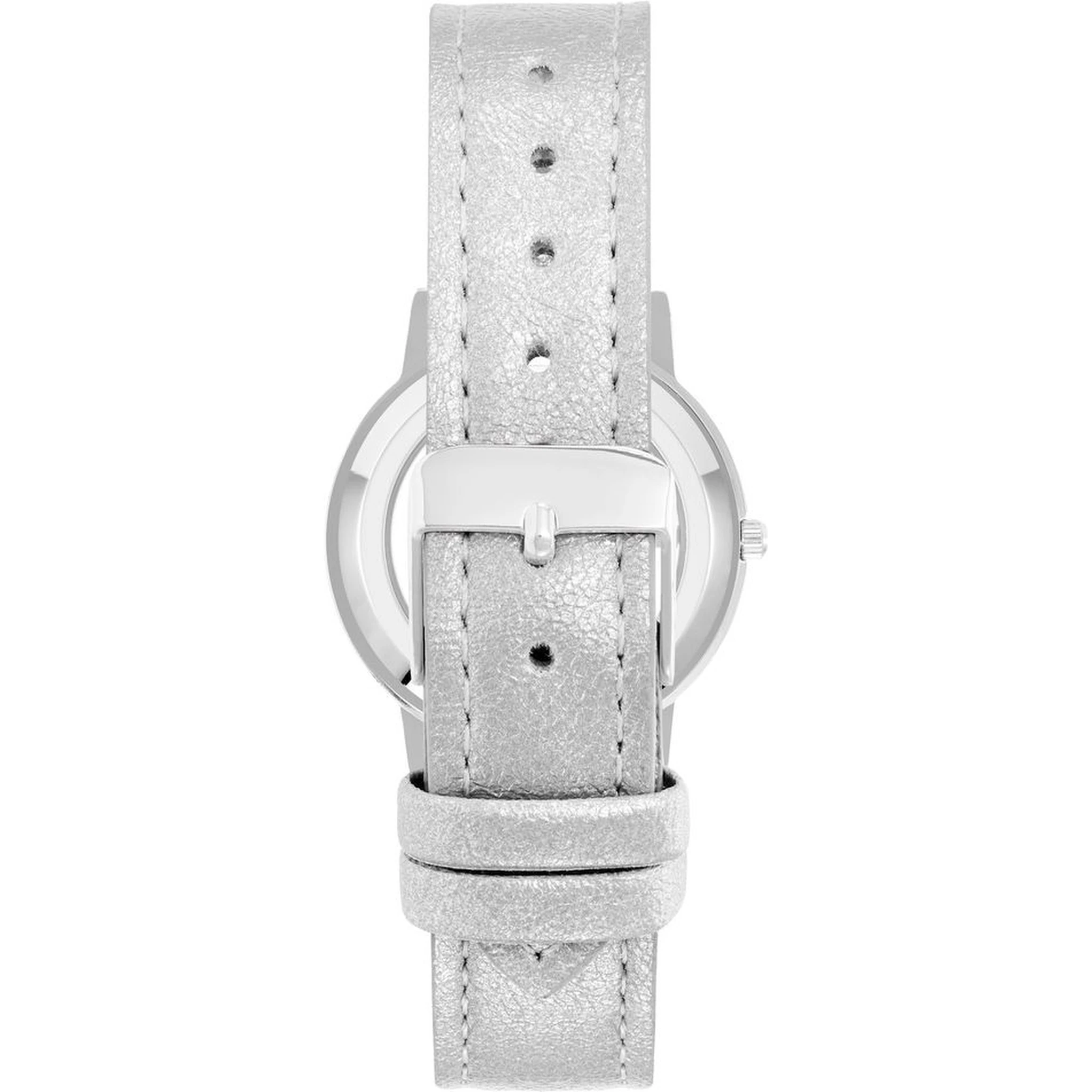 Silver Plastic Dress Watch