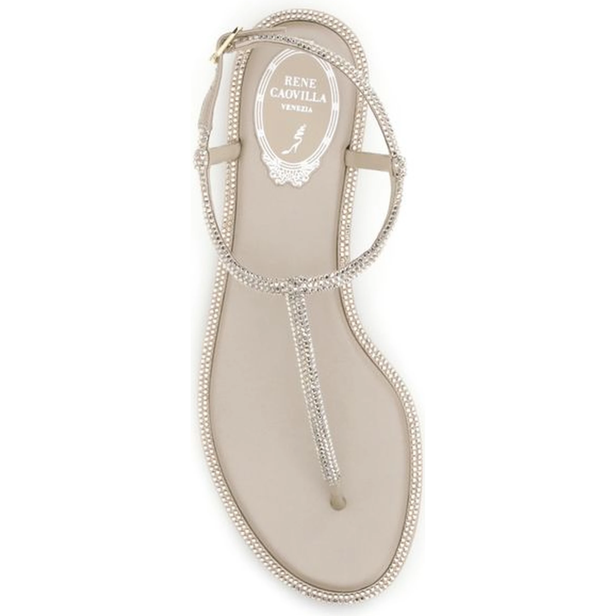 Cream Satin Flip-Flop Sandals