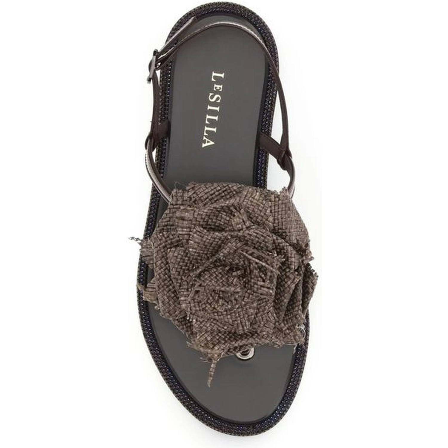 Brown Calf Leather Bos Taurus Flat Sandals