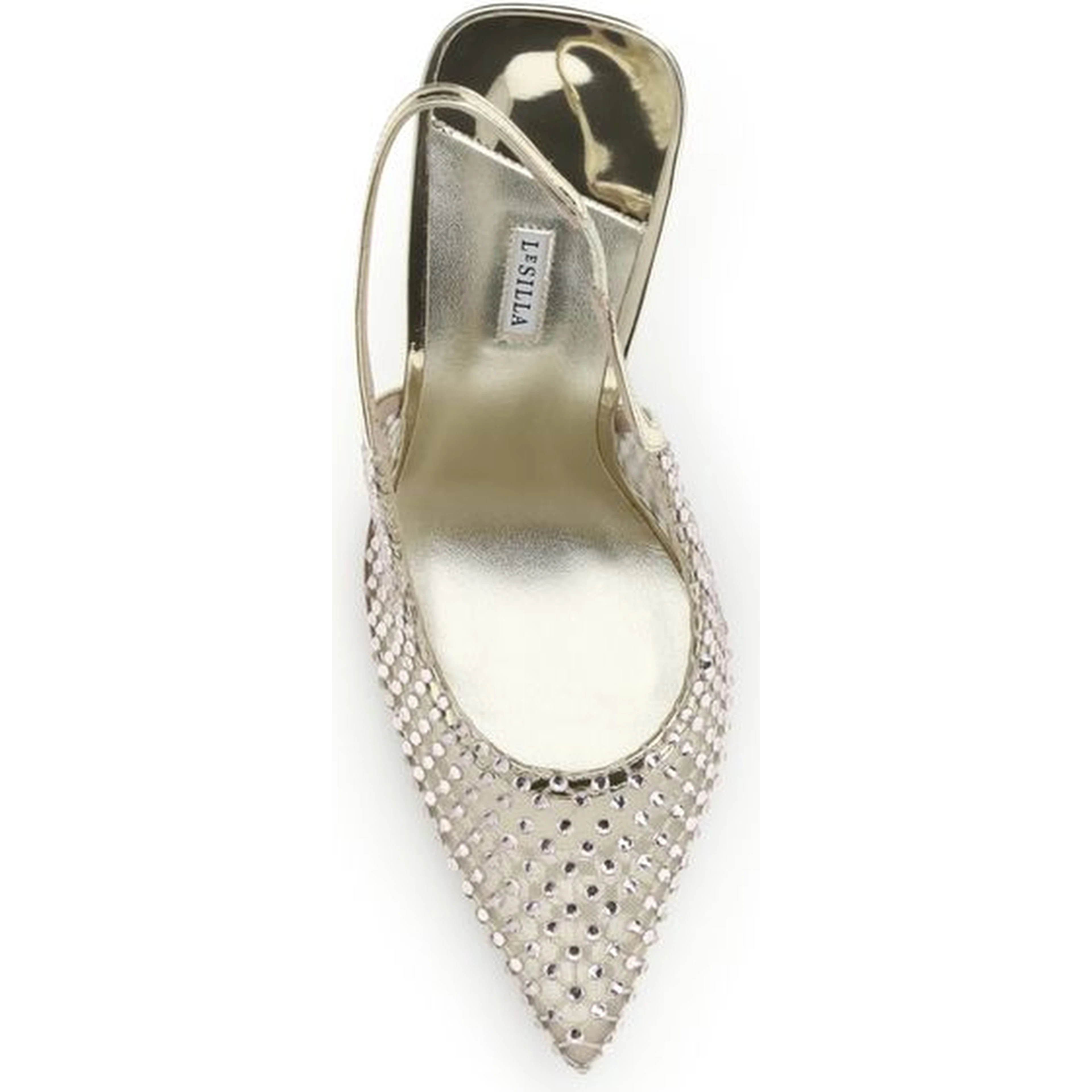 Silver Nylon Platform Pumps