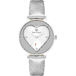 Silver Plastic Dress Watch