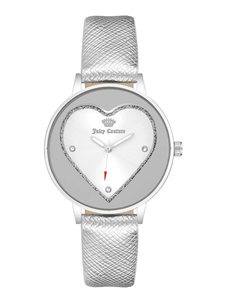 Silver Plastic Dress Watch