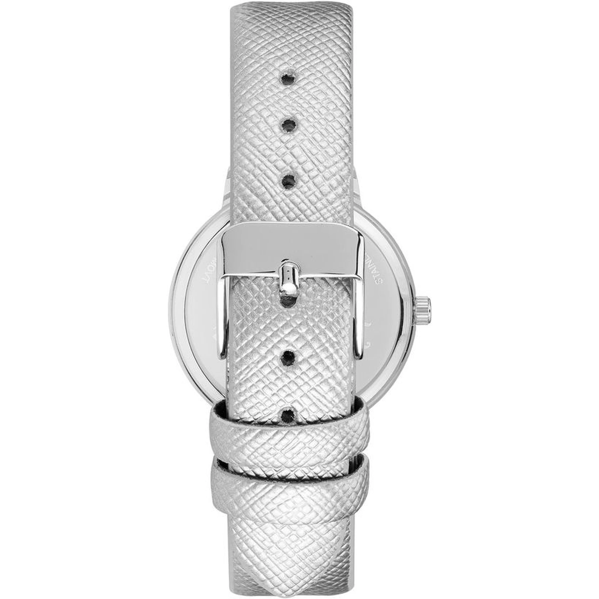 Silver Plastic Dress Watch