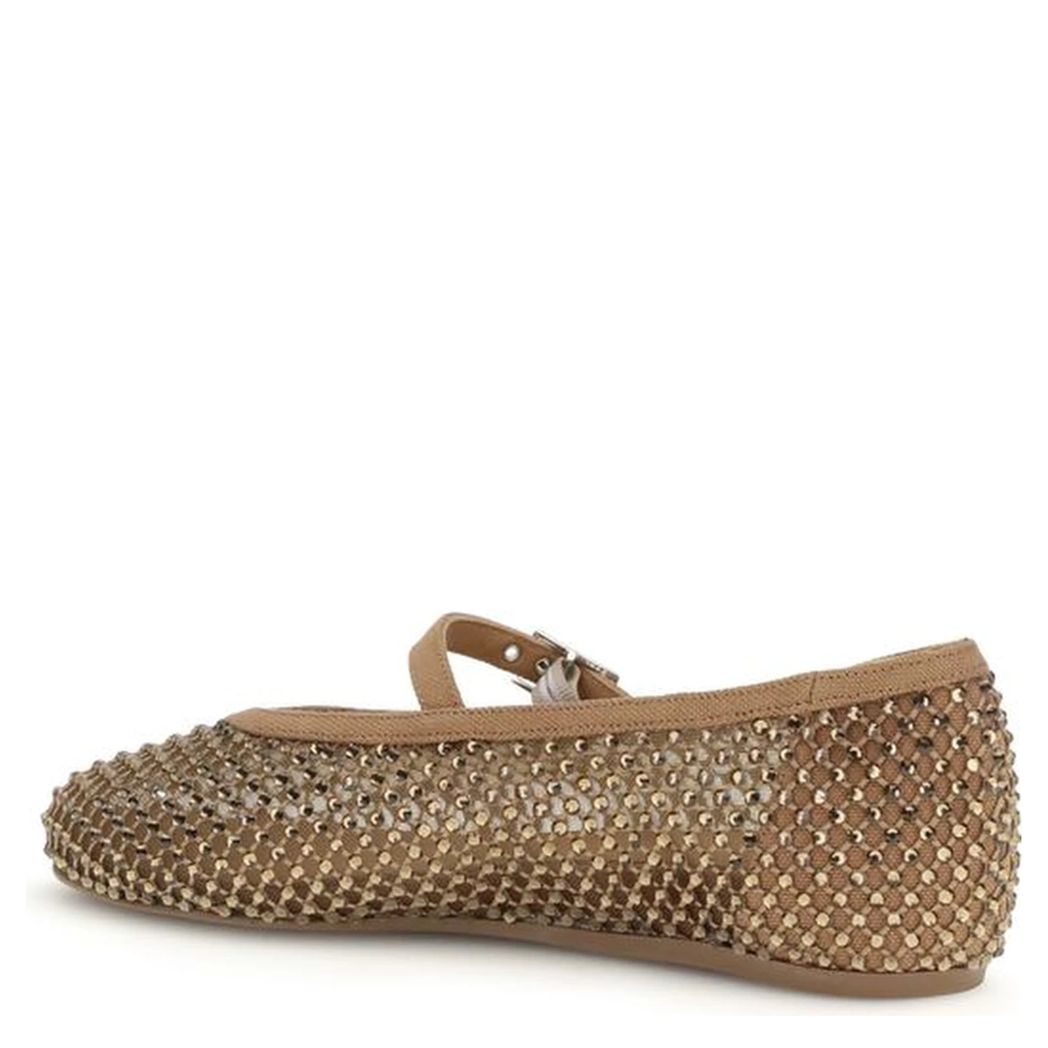 Brown Nylon Ballet Flats