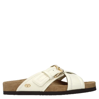 Beige Leather Slippers