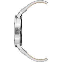 Silver Plastic Dress Watch