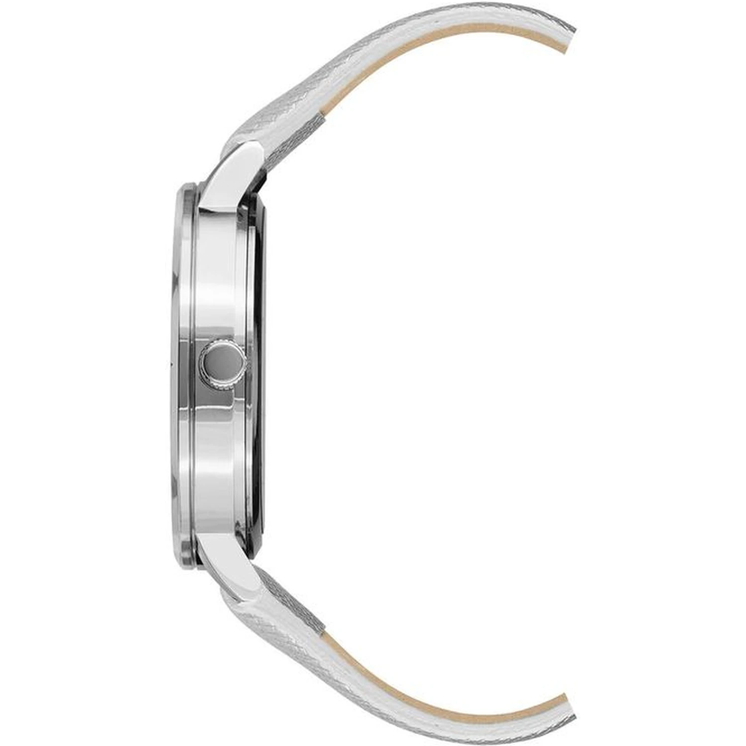 Silver Plastic Dress Watch