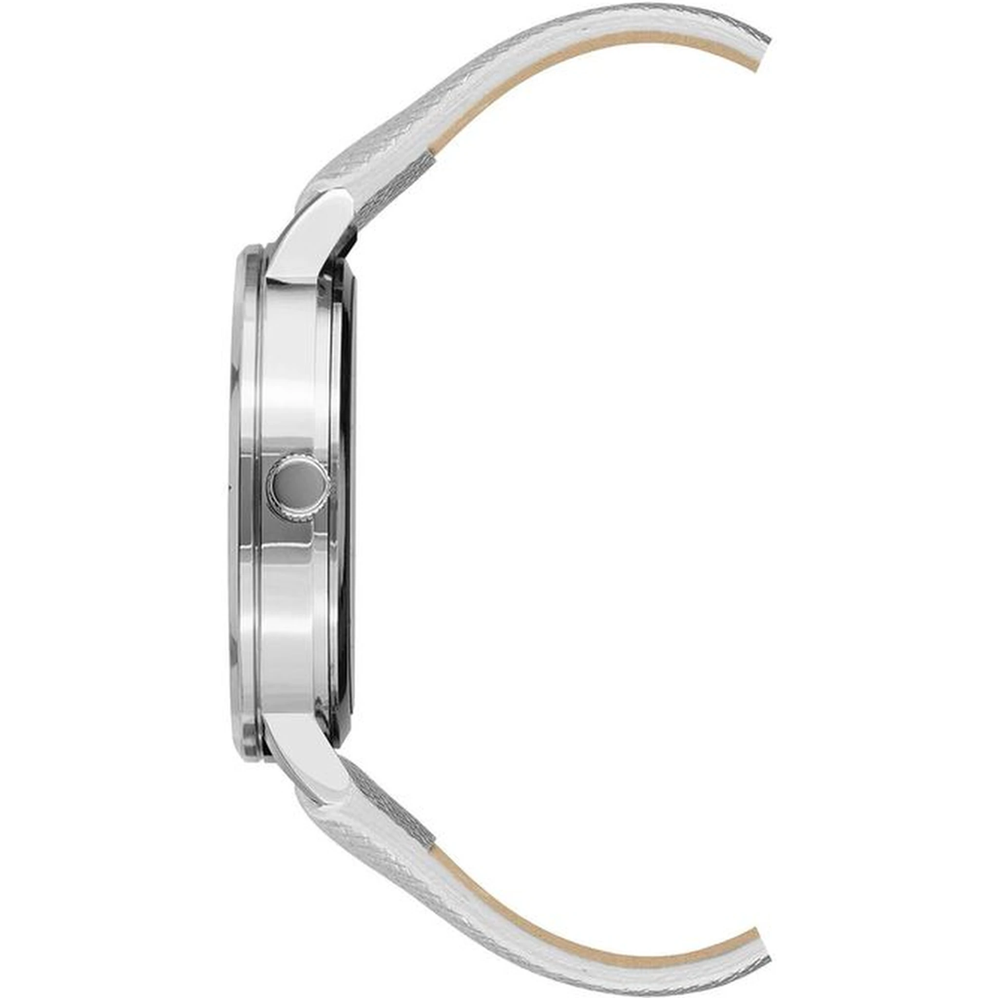 Silver Plastic Dress Watch