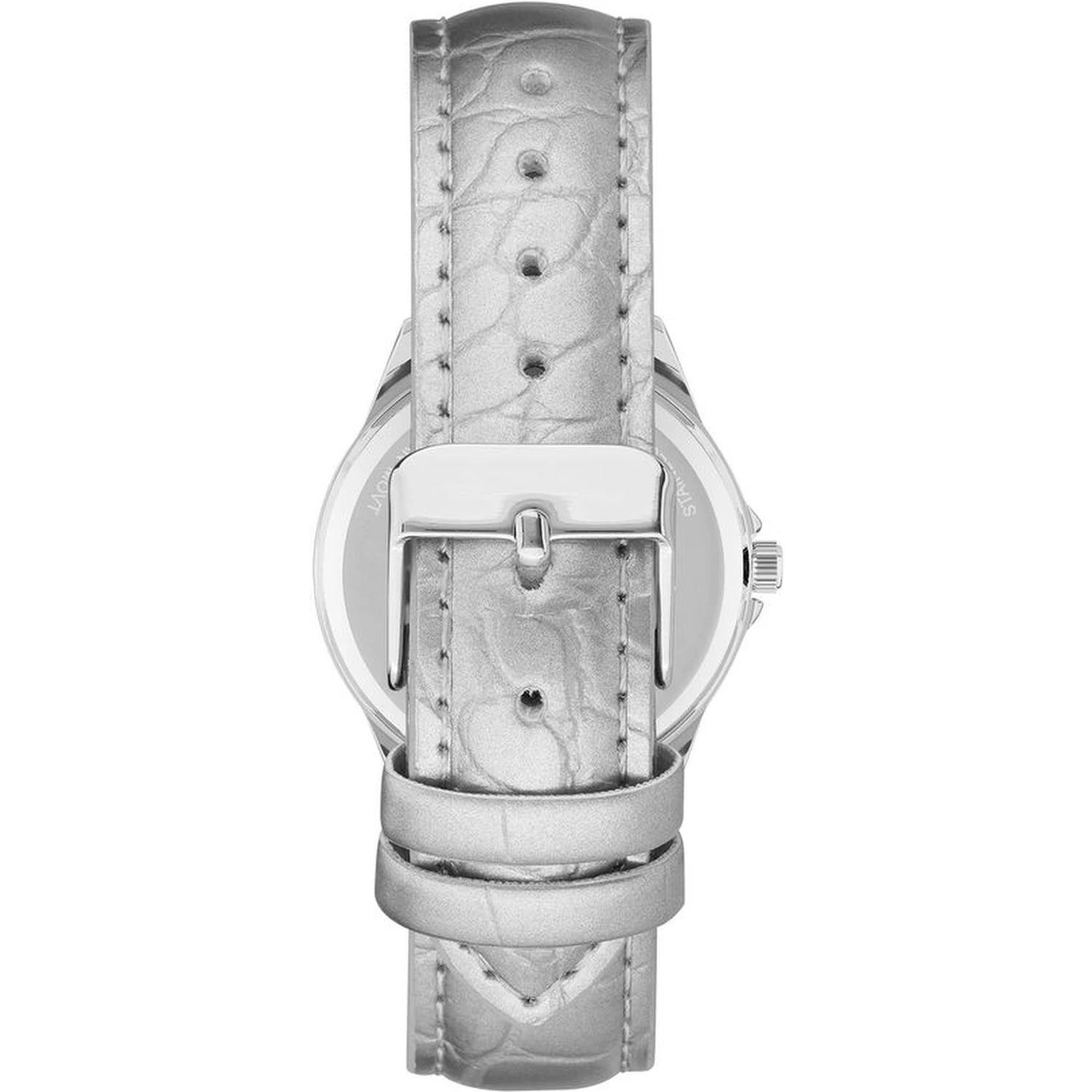 Silver Plastic Dress Watch