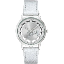 Silver Plastic Dress Watch