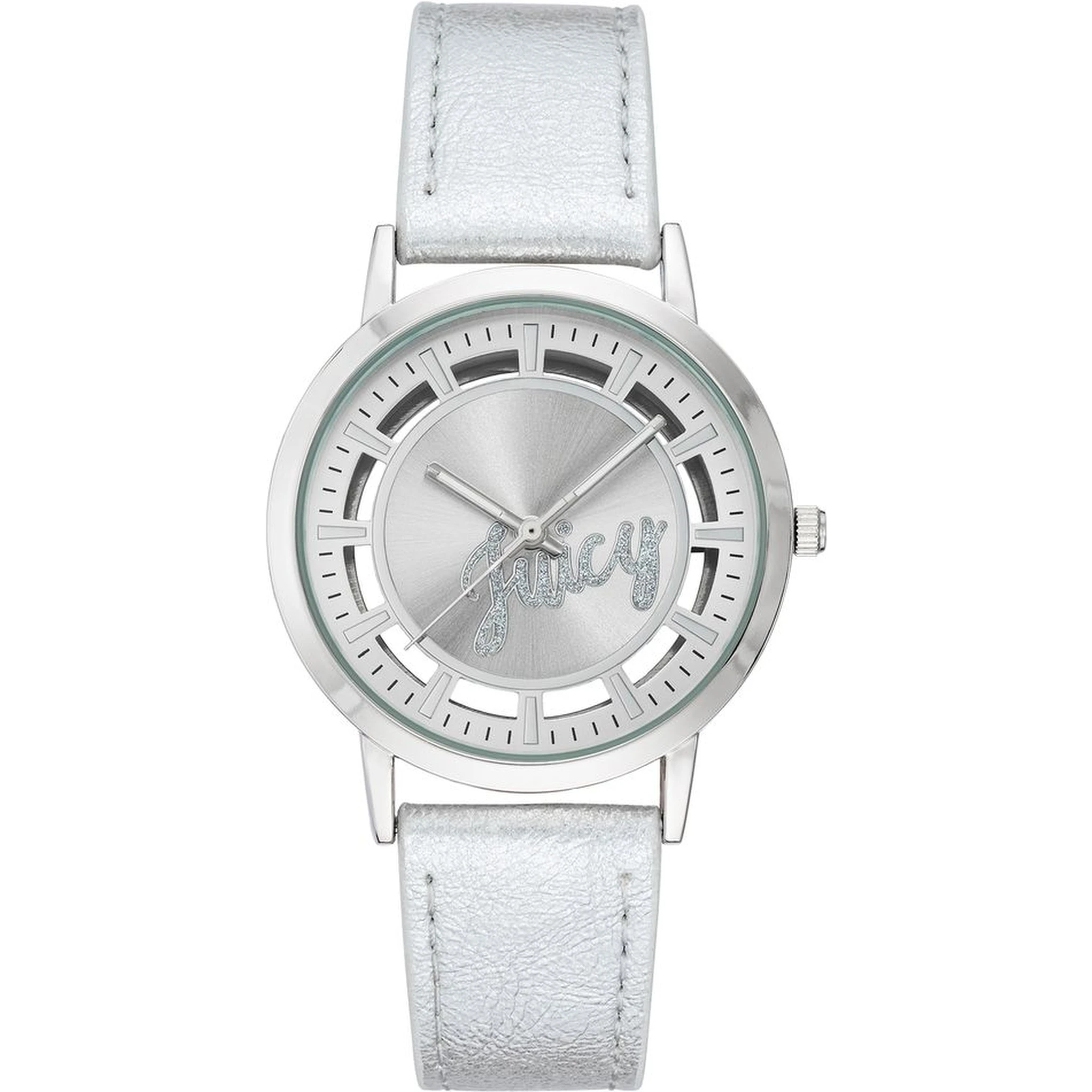 Silver Plastic Dress Watch