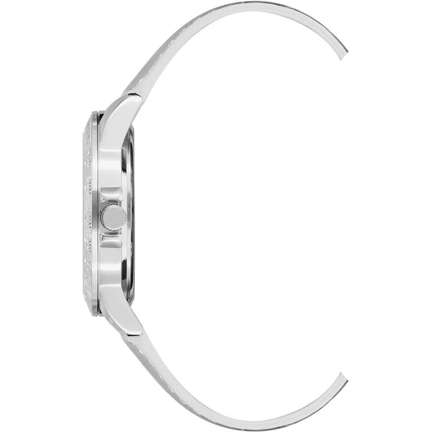 Silver Plastic Dress Watch