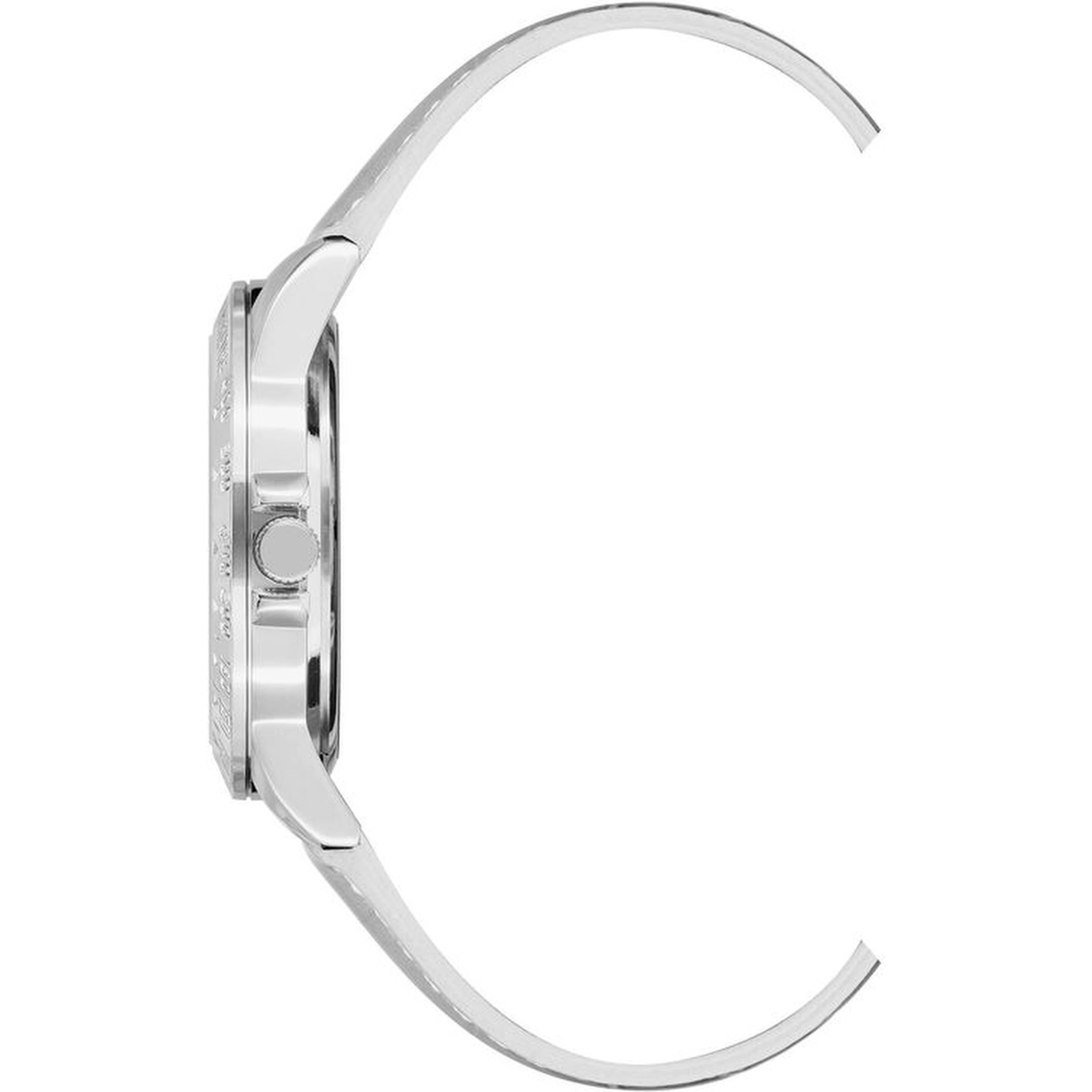 Silver Plastic Dress Watch