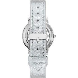 Silver Plastic Dress Watch