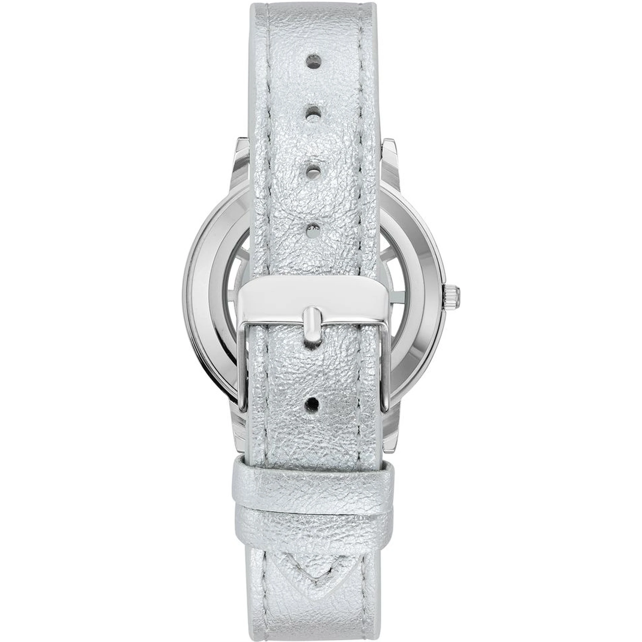 Silver Plastic Dress Watch