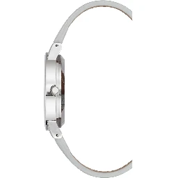 Silver Plastic Dress Watch