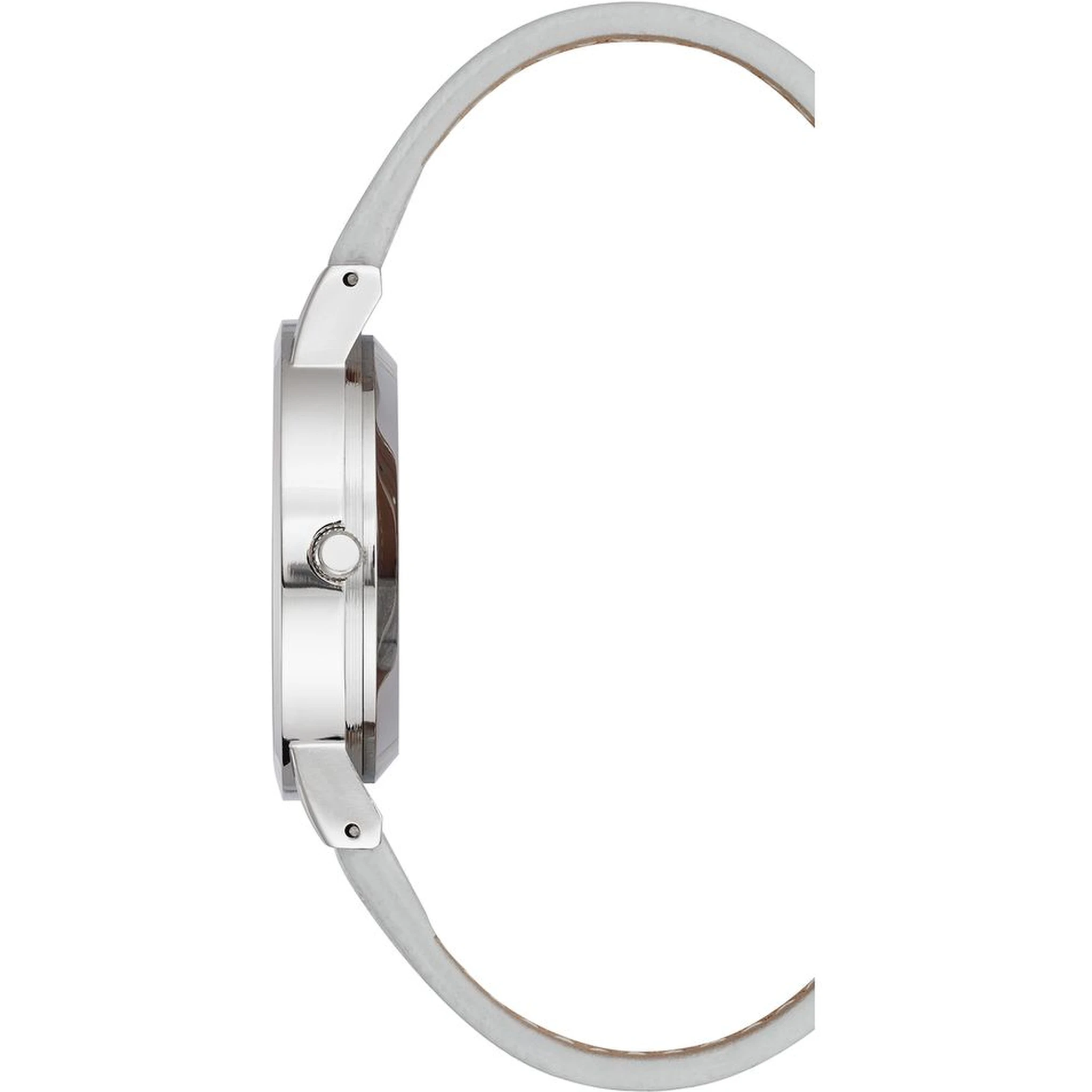 Silver Plastic Dress Watch