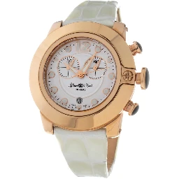 White Leather Dress Watch