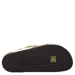 Beige Leather Slippers