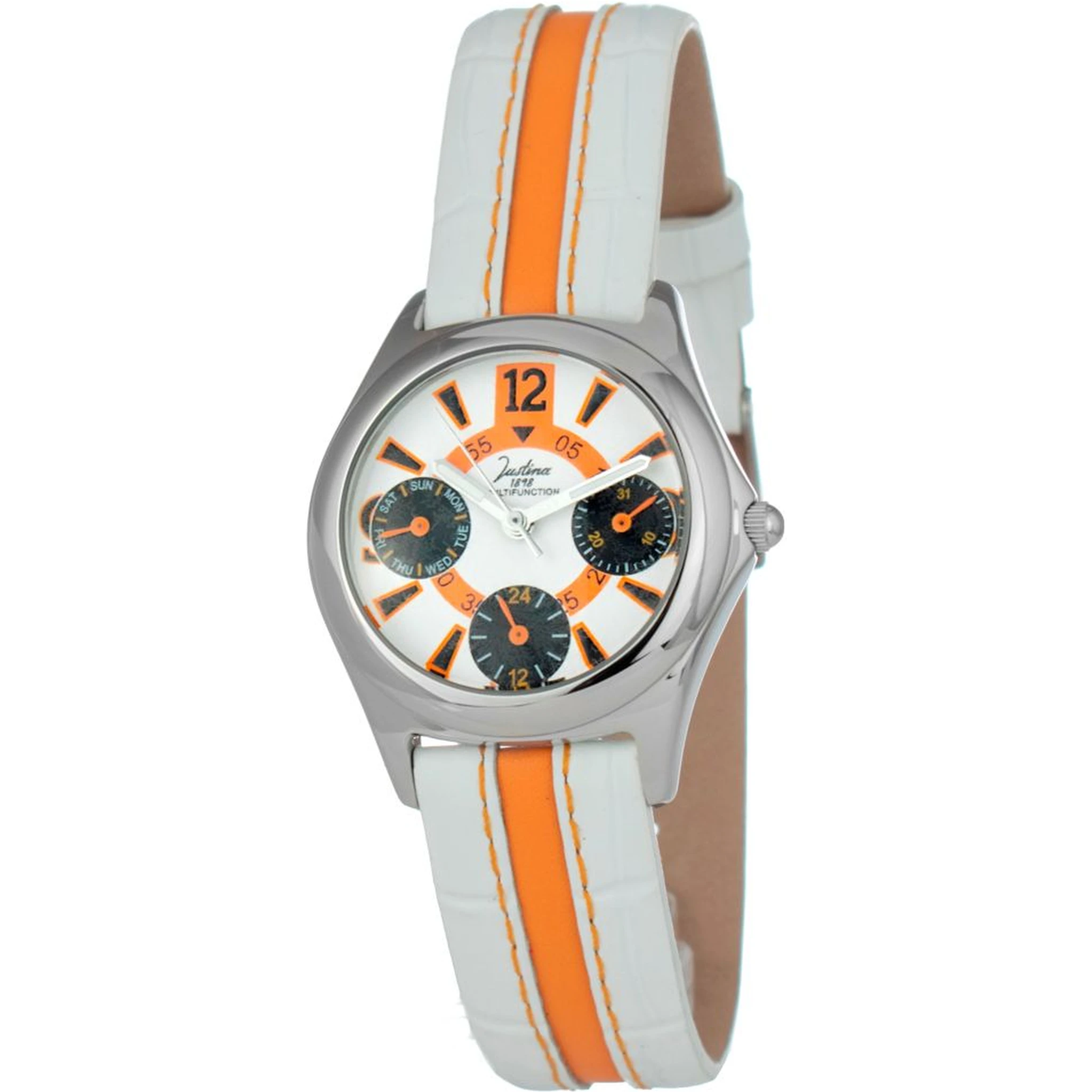 Bicolor Leather Dress Watch