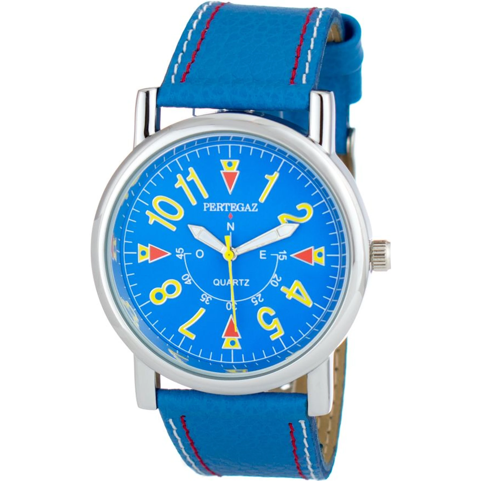 Blue Leather Dress Watch
