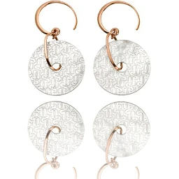 Bicolor Silver Earrings
