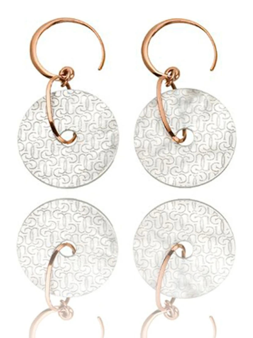Bicolor Silver Earrings
