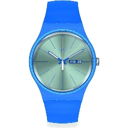 Blue Plastic Dress Watch