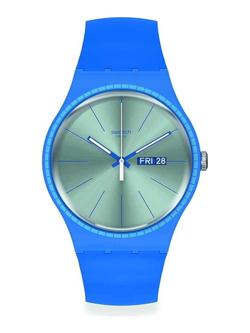 Blue Plastic Dress Watch
