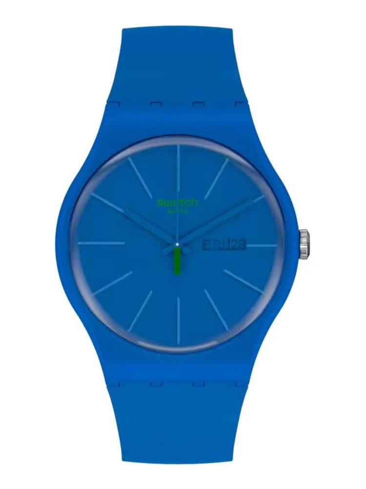 Blue Plastic Dress Watch