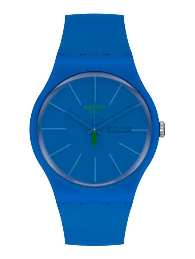 Blue Plastic Dress Watch